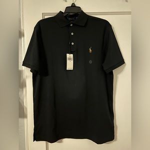 A black Classic fit Ralph Lauren polo in a size small brand new with tags
